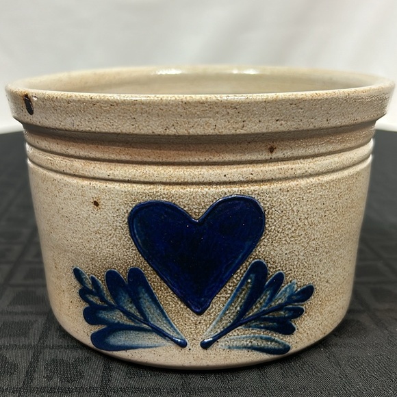 David Eldreth Salt Glaze Heart Crock, Vintage, Artist Signed Pottery 1989 - Picture 10 of 11